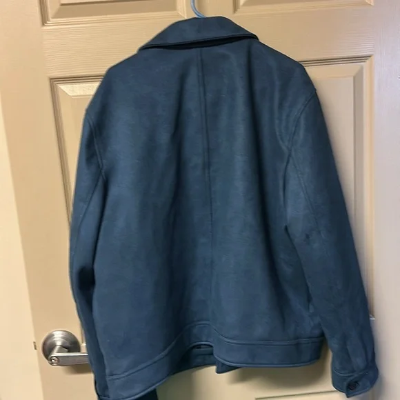 Express Blue Faux Suede Men's Jacket